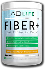 Project AD Fiber+ mango bottle front for daily gut support.