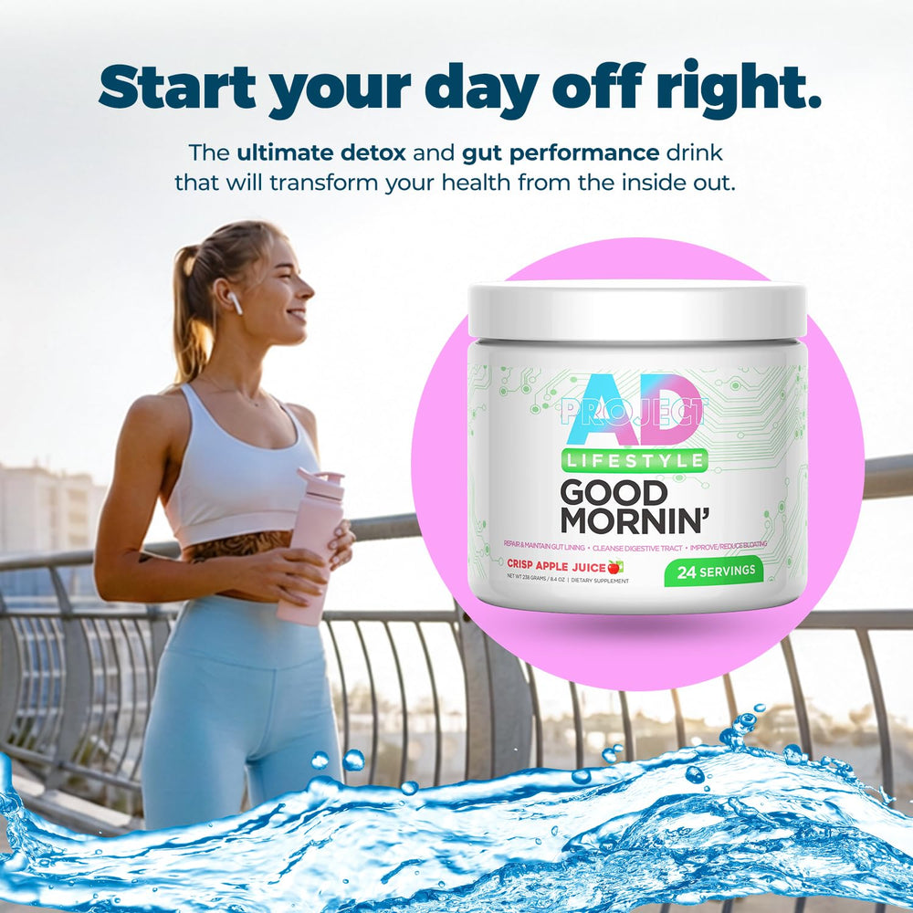 Project AD Life Good Morning aloe vera visualization suggests soothing gut-friendly hydration.