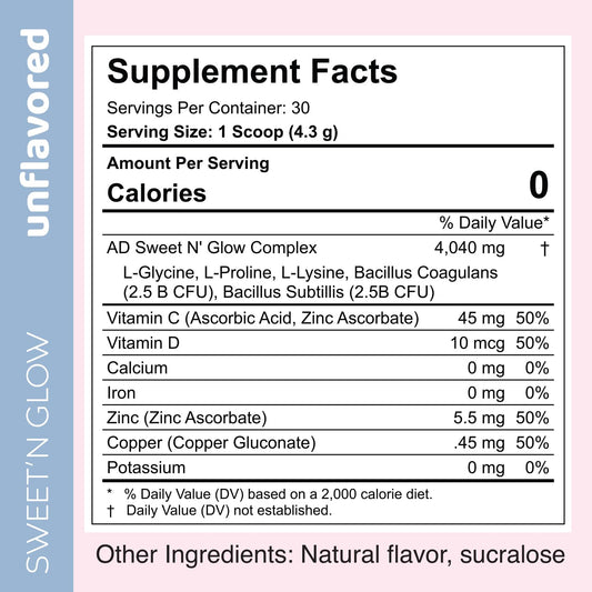 Project Ad Sweet'N Glow measuring spoon for an easy, zero-calorie dose.