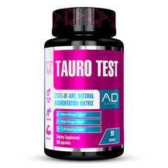 Project AD TauroTest bottle front displaying athletic training support