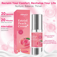 PROJECT PRINK Silky Peach Cream texture on fingertip shows smooth absorption