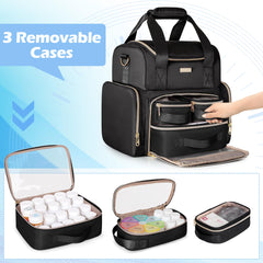 Prokva bottom compartment with detachable bags keeps pills neatly organized.