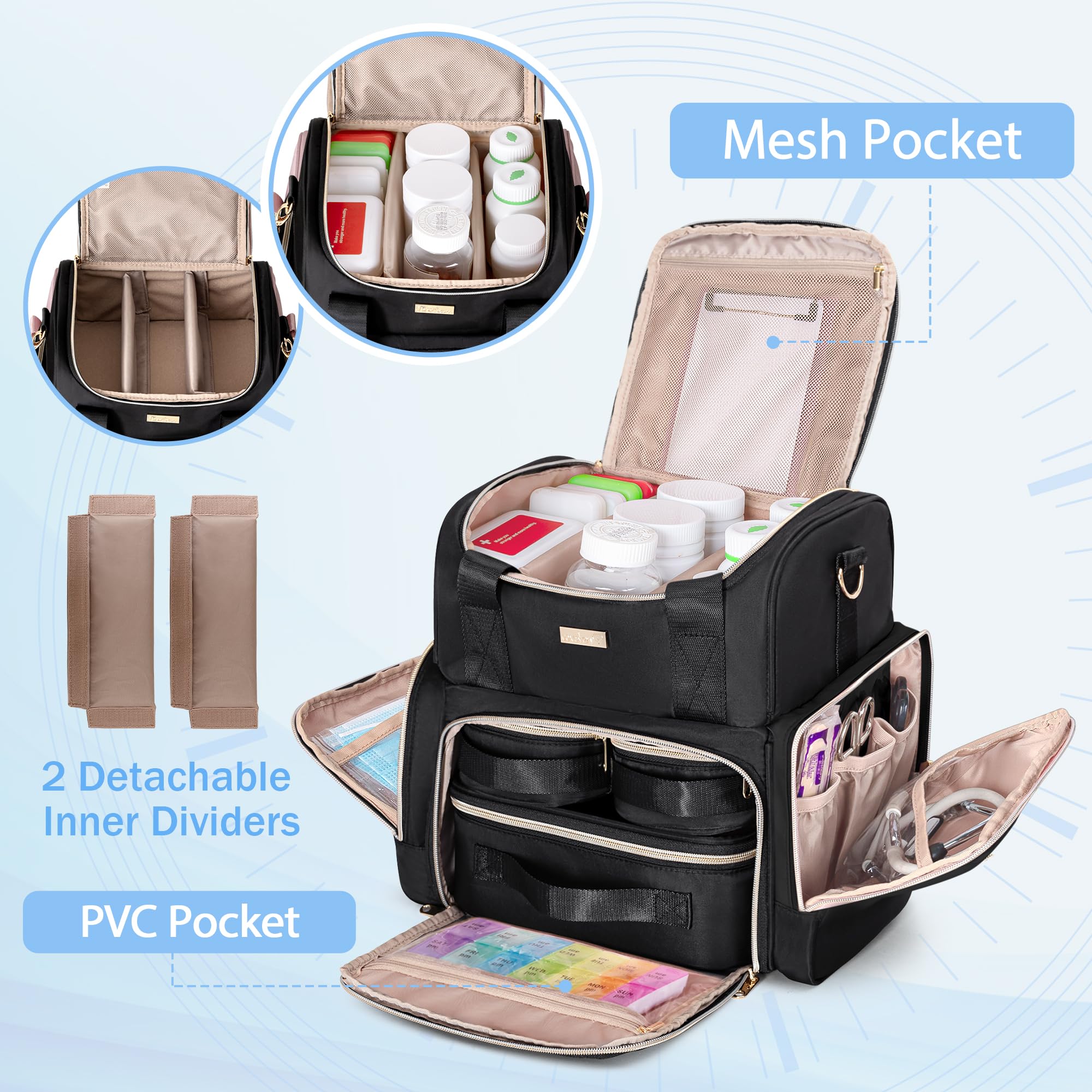 Prokva detachable pouches with PVC lids offer visible, easy access.