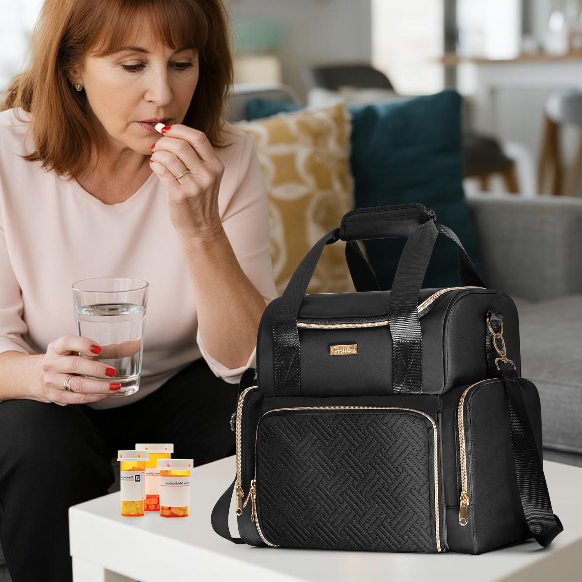 Prokva interior features water-resistant lining for easy cleanup.
