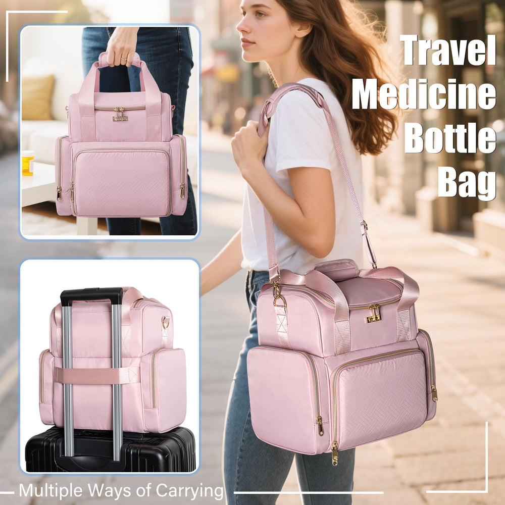 Prokva luggage strap and top handle simplify airport transfers.