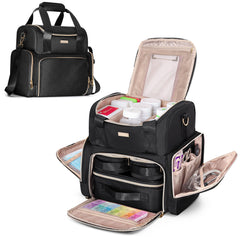 Prokva large medicine organizer top section with removable dividers for flexible layout.