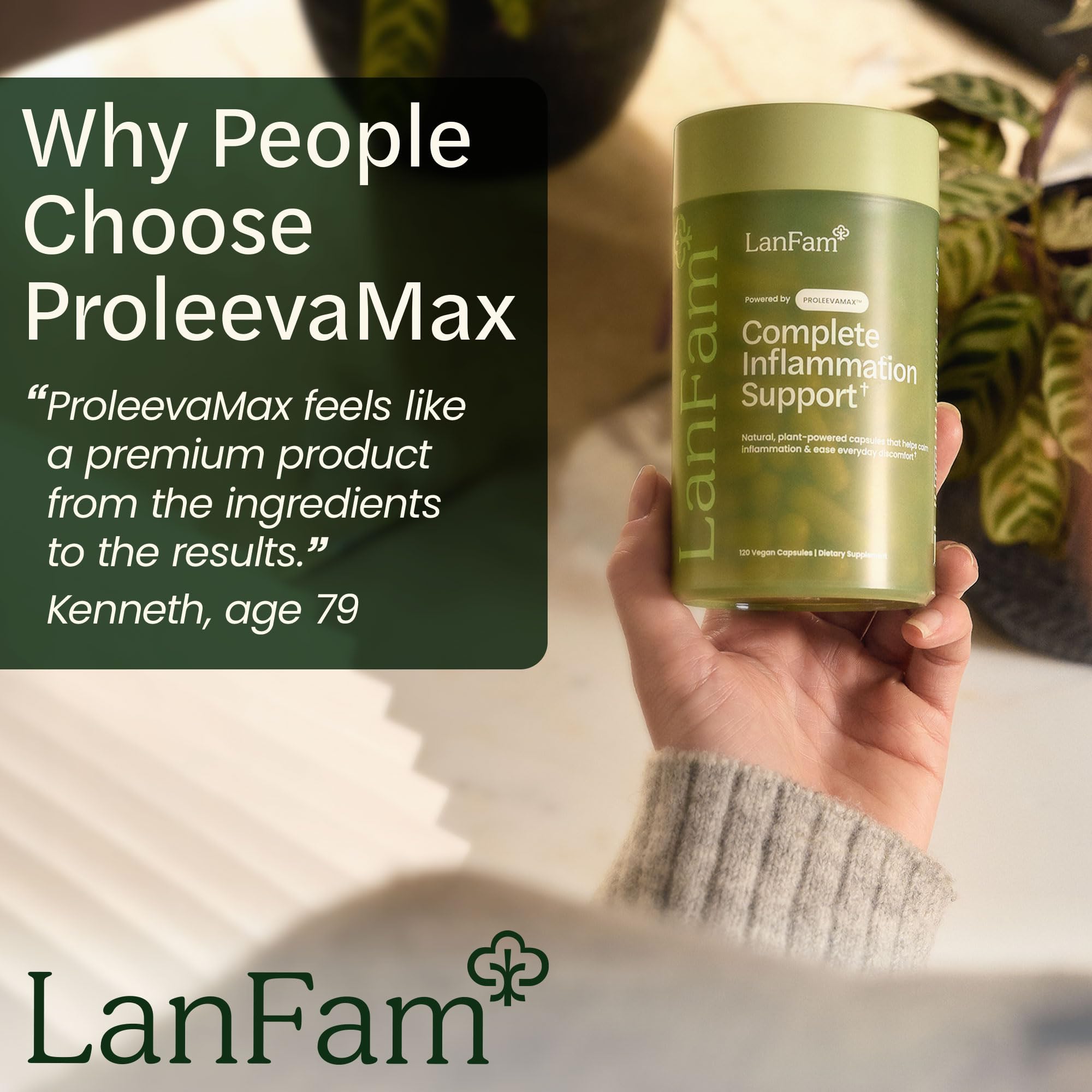ProleevaMax ingredient icons highlighting 13 natural components