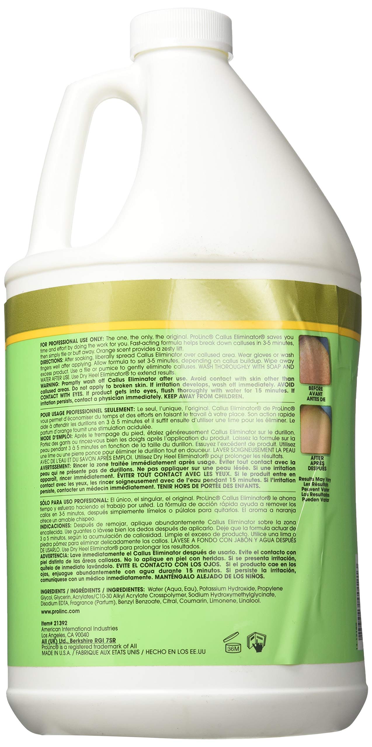 ProLinc Dry Heel Eliminator closeup showing callus breakdown in action