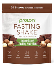 Prolon chocolate drink mix packets support a convenient morning fasting routine