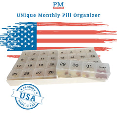 Promed XL compartments provide extra space for daily vitamins and medications.