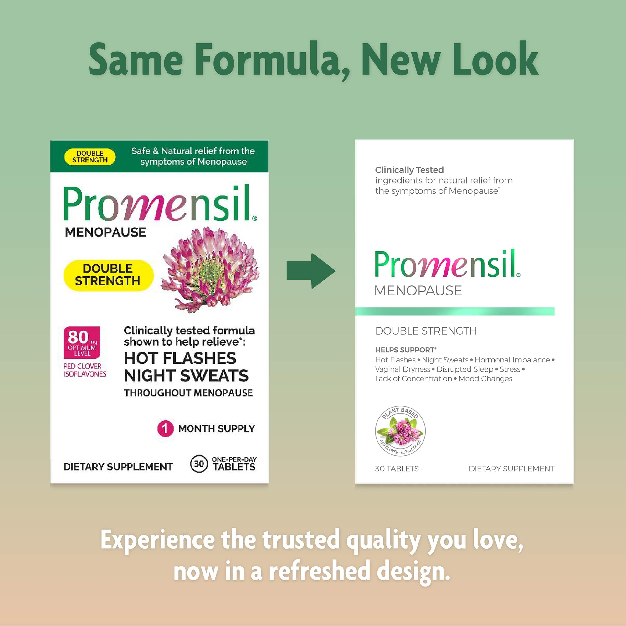Promensil Double Strength packaging on a table during morning routine