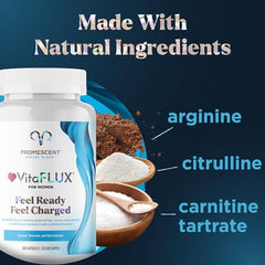 Promescent VitaFLUX capsules closeup highlighting amino acids for performance support