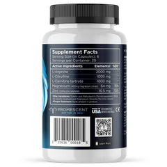 Promescent VitaFLUX with L-arginine visuals signaling blood flow support.