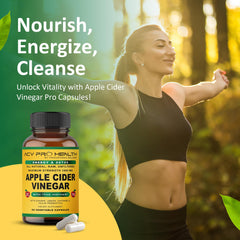 Promethean Wellness ACV Pro capsules close-up showing ginger and cayenne ingredients for daily use.