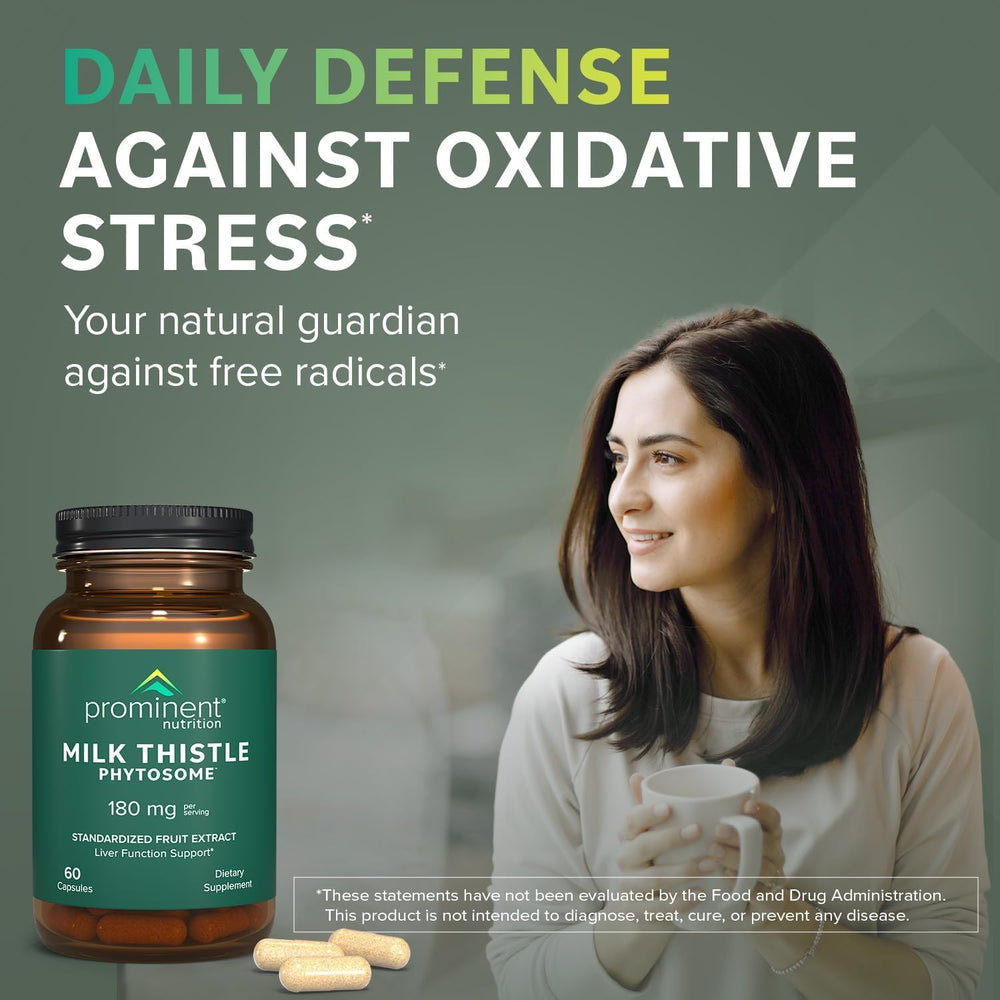 Prominent Nutrition Milk Thistle Phytosome closeup silybin — highlights bioavailability.