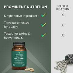 Prominent Nutrition Organic Shatavari Capsules woman daily use scene