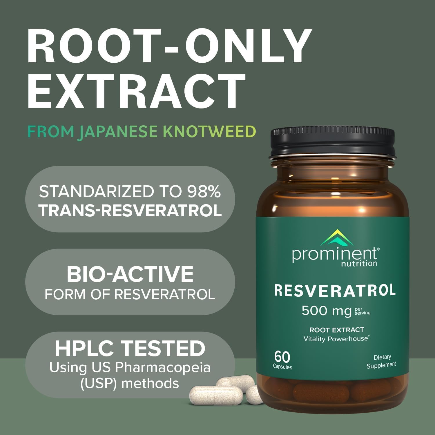 Prominent Nutrition Resveratrol taste-free capsules for easy daily intake
