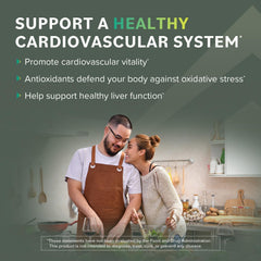 Prominent Nutrition vegan gluten-free capsules emphasize allergen-free heart health support.