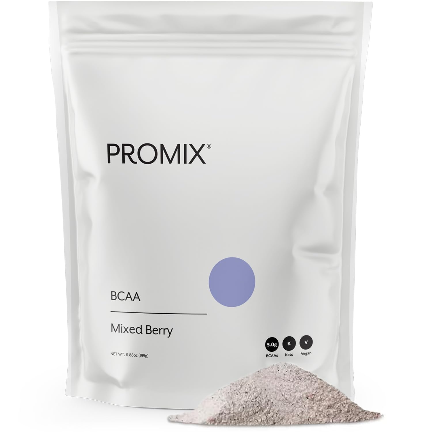 Promix BCAA bottle with mixed berries showing clean, plant-based post-workout support.