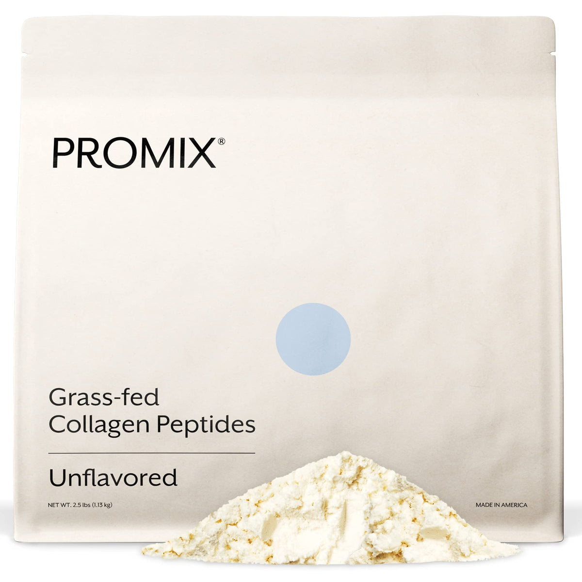 Promix Collagen Peptides bottle on kitchen counter, highlighting daily skin and joint support.