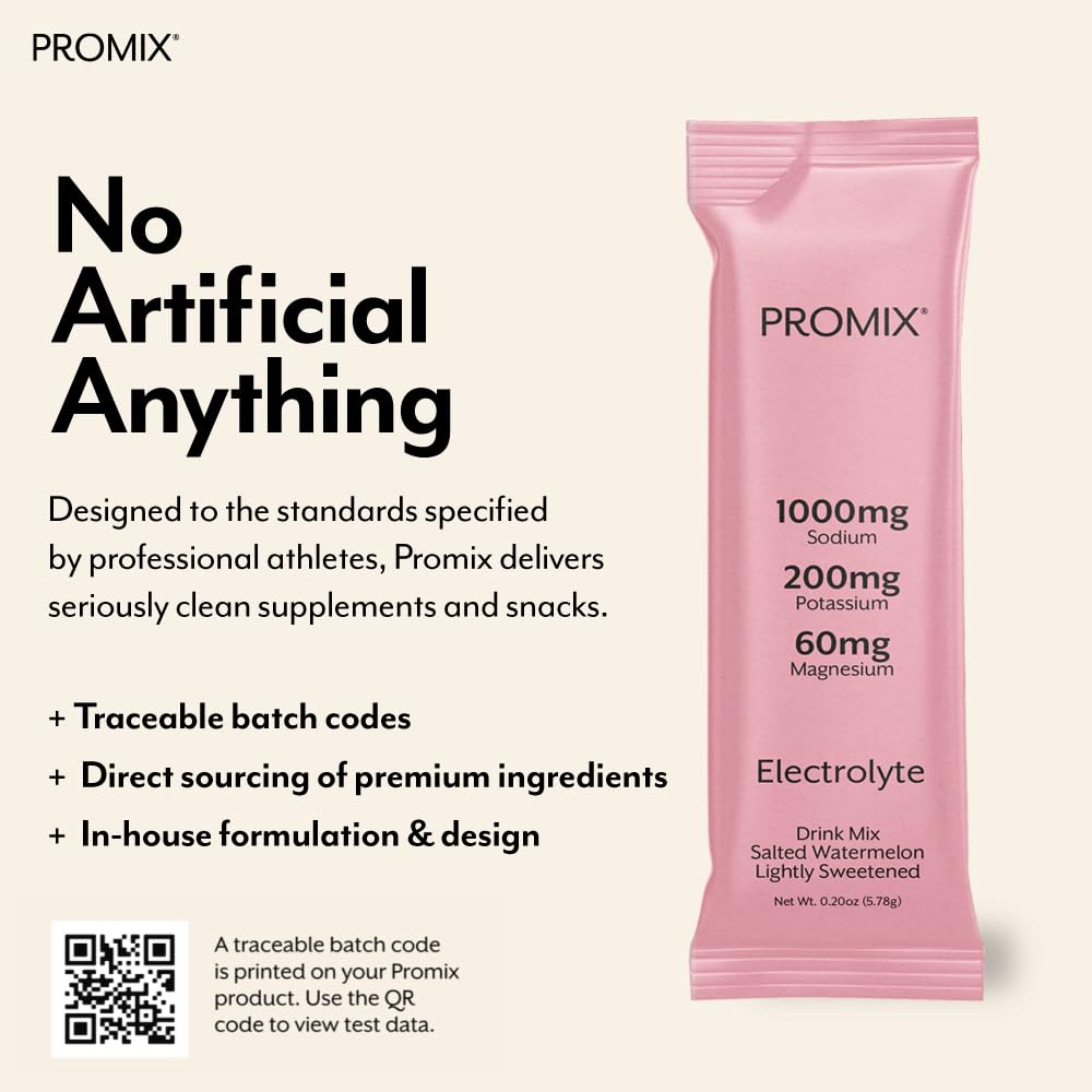 Promix electrolytes poured into a glass for refreshing hydration.