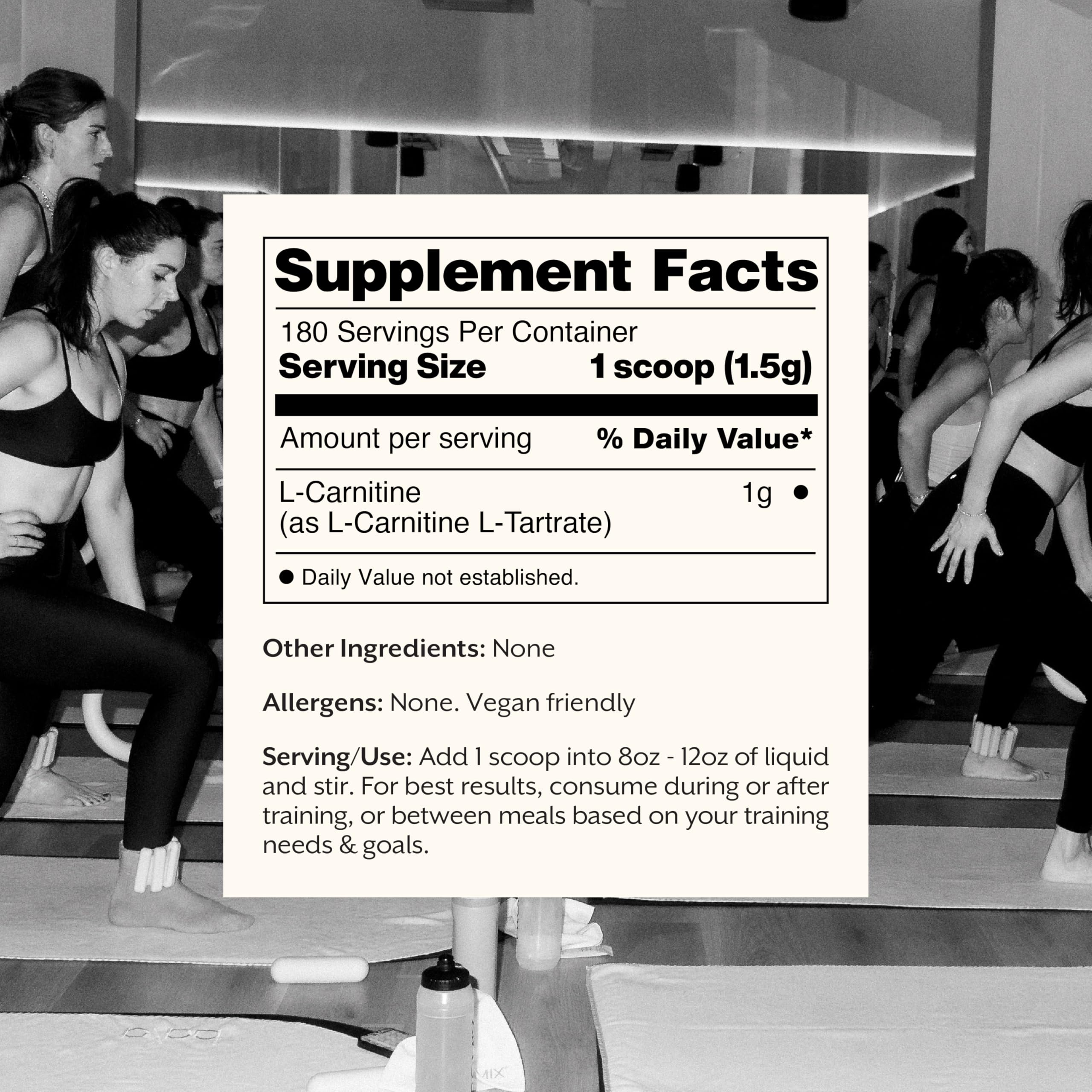 ProMix L-Carnitine powder scoop for precise daily dosing.
