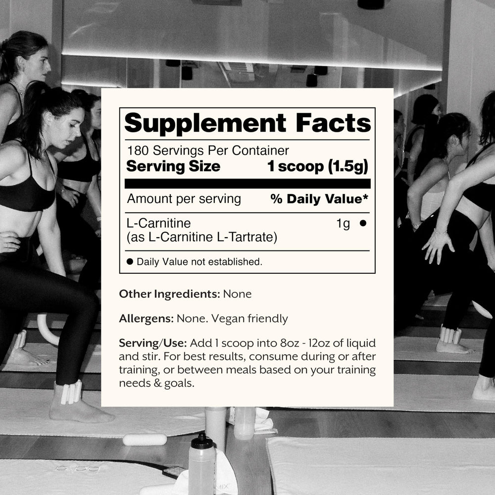 ProMix L-Carnitine powder scoop for precise daily dosing.