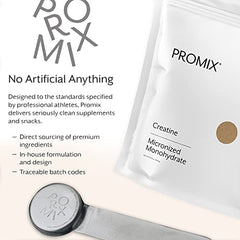 Athlete training scene with Promix creatine monohydrate visible