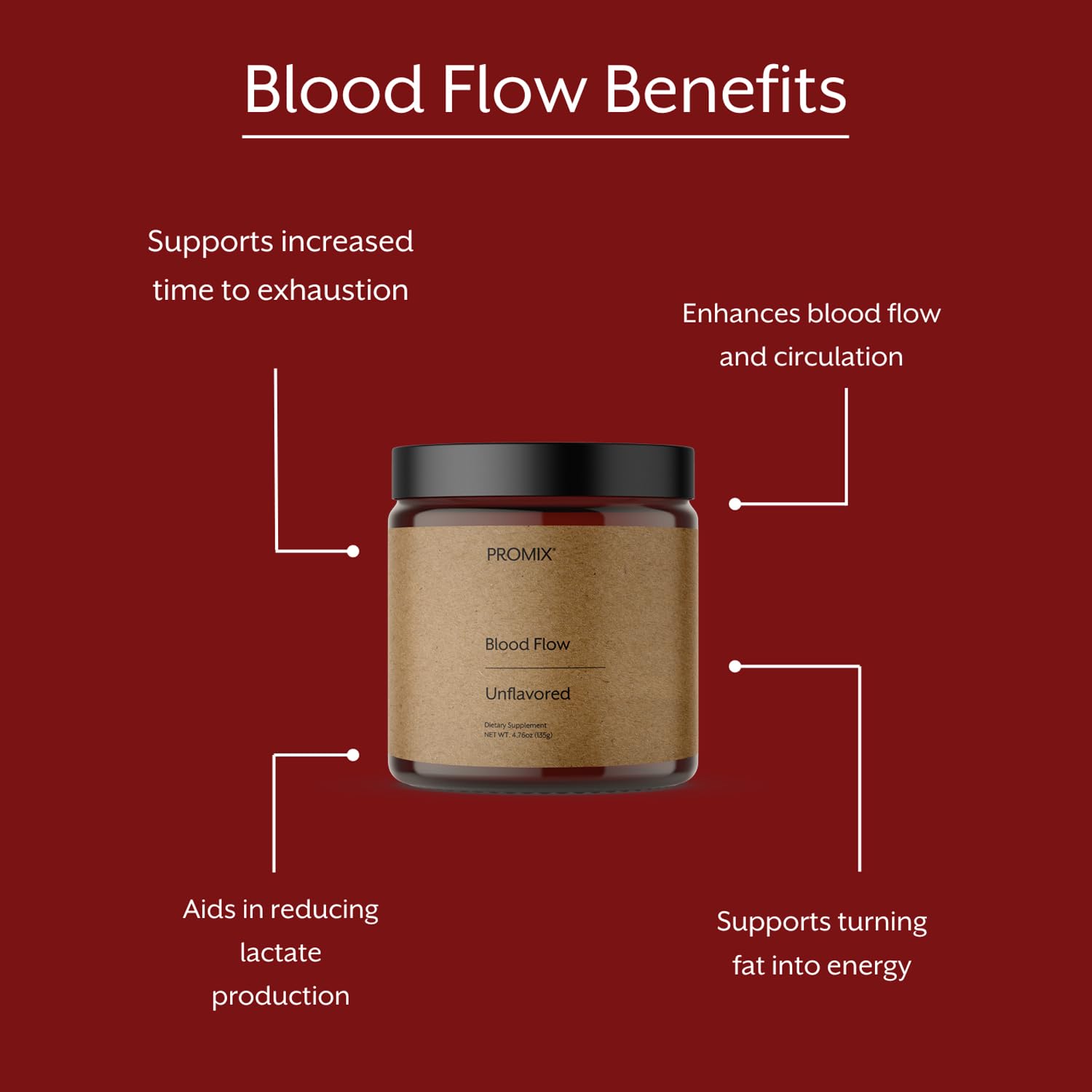 ProMix Blood Flow beet root powder visual signaling plant-based nutrients for workouts.