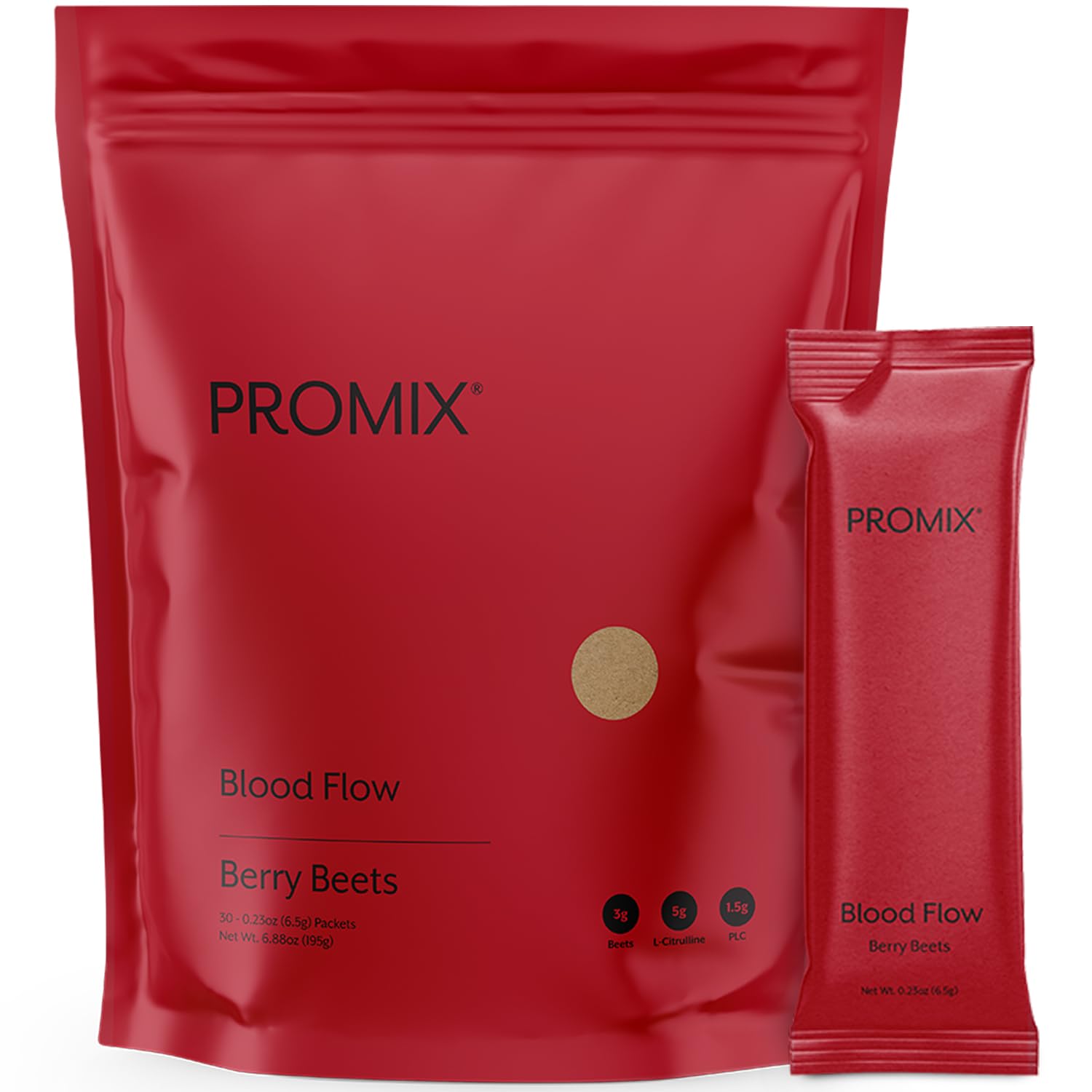 ProMix Blood Flow bottle front with clean label for athletic support