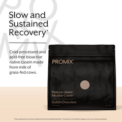 ProMix Nutrition Casein Powder scoop with measured serving for bedtime use