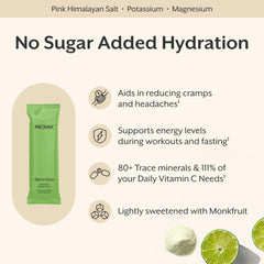 Promix electrolytes powder close-up showing magnesium and potassium ingredients