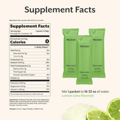 Promix Nutrition electrolytes ingredients magnesium and potassium for hydration