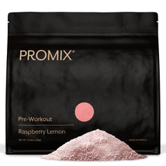 Promix Nutrition Pre-Workout Raspberry Lemon bottle for clean energy and focus.