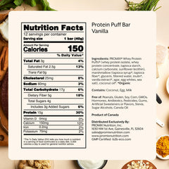 Promix Nutrition Protein Puff Bars pre post-workout idea image highlights ideal timing for a snack.