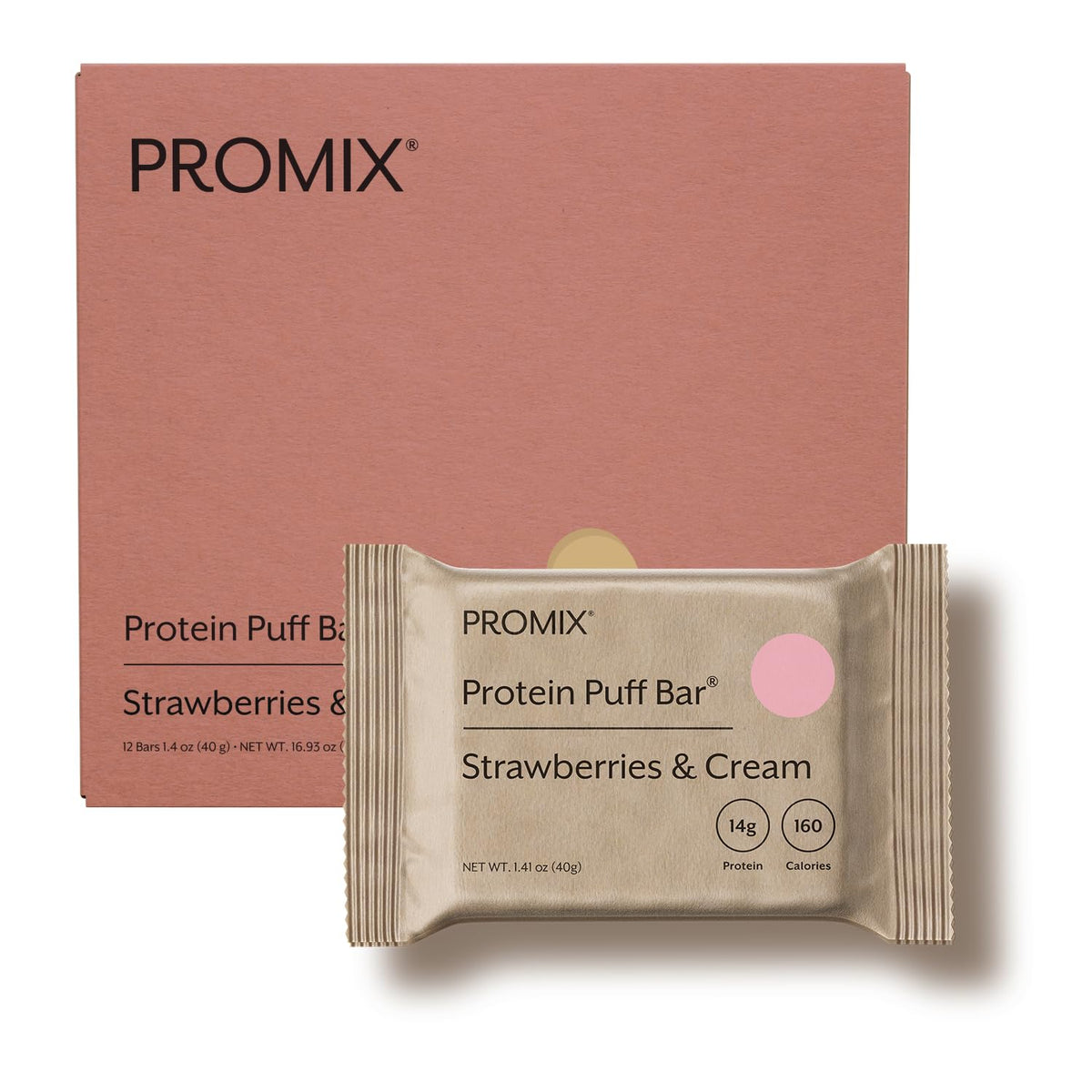 ProMix Nutrition Puff Bar packshot Strawberries & Cream high-protein snack