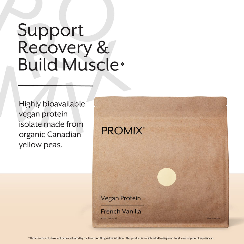 Promix Nutrition vanilla protein scoop—easy measurement for smoothies and shakes.