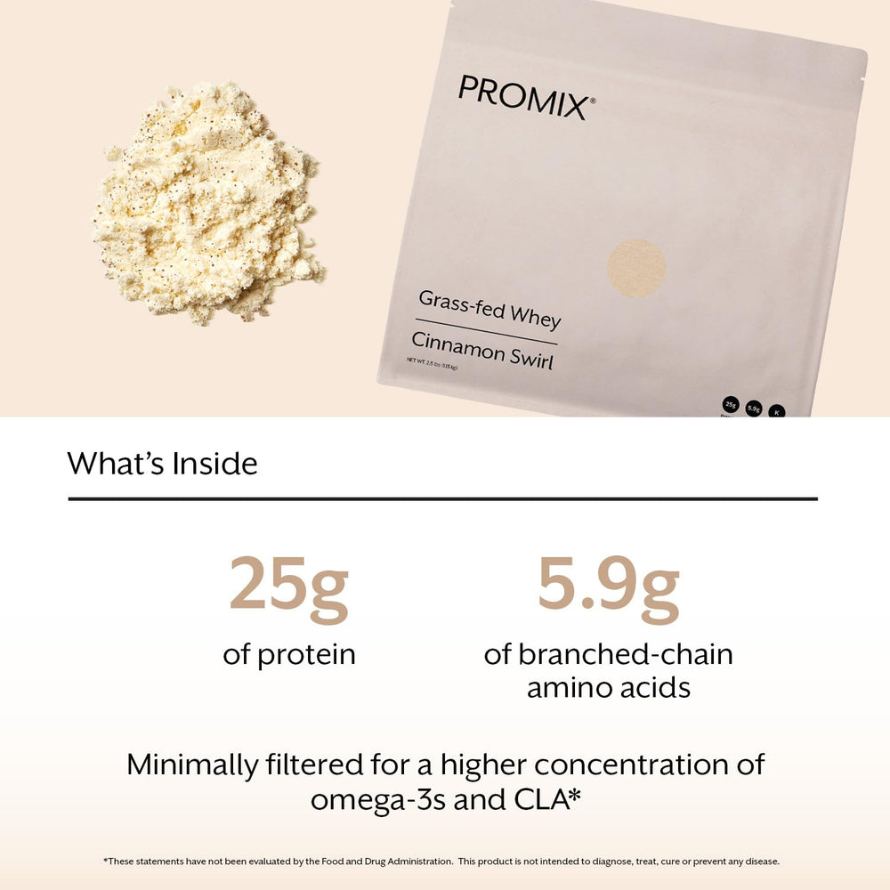 Promix Nutrition whey ingredients highlight sunflower lecithin for blendability.