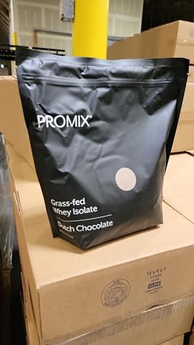 ProMix Nutrition Whey Isolate Chocolate canister emphasizes gluten-free formula for keto-friendly plans