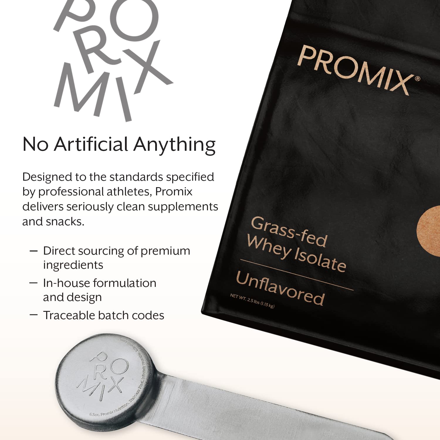 ProMix Nutrition packaging close-up emphasizing clean, cold-processed processing