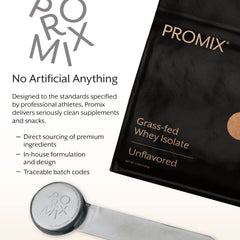 ProMix Nutrition packaging close-up emphasizing clean, cold-processed processing