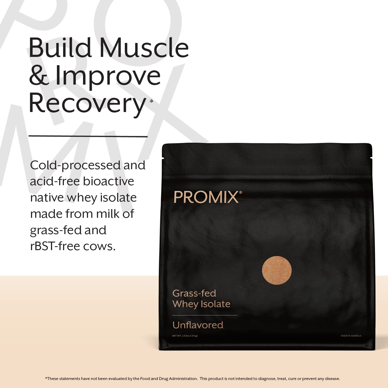 ProMix Nutrition Whey Isolate powder pour showing easy mixing and neutral flavor