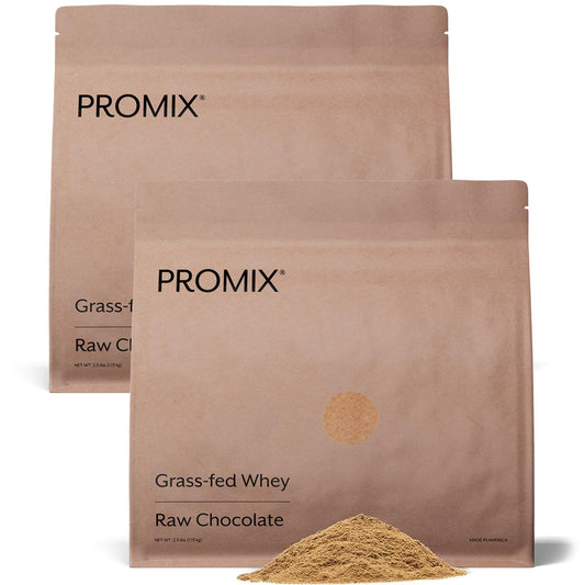 ProMix Nutrition whey protein raw chocolate bag for versatile shakes