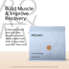 ProMix Nutrition whey unflavored in a glass shake with smooth texture