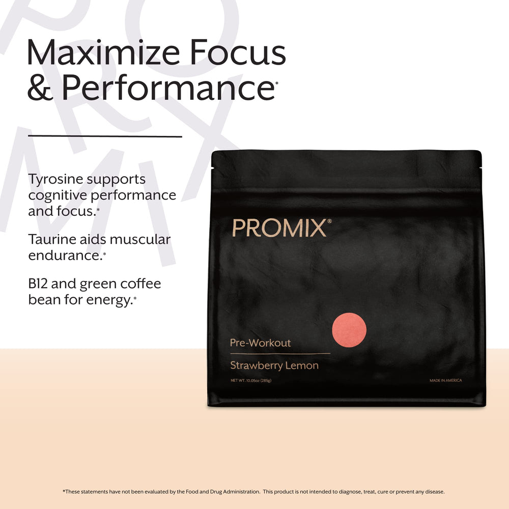 Promix Pre-Workout mixing glass with a smooth, sugar-free shake