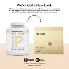 Promix vanilla whey scoop for precise serving and post-workout fuel