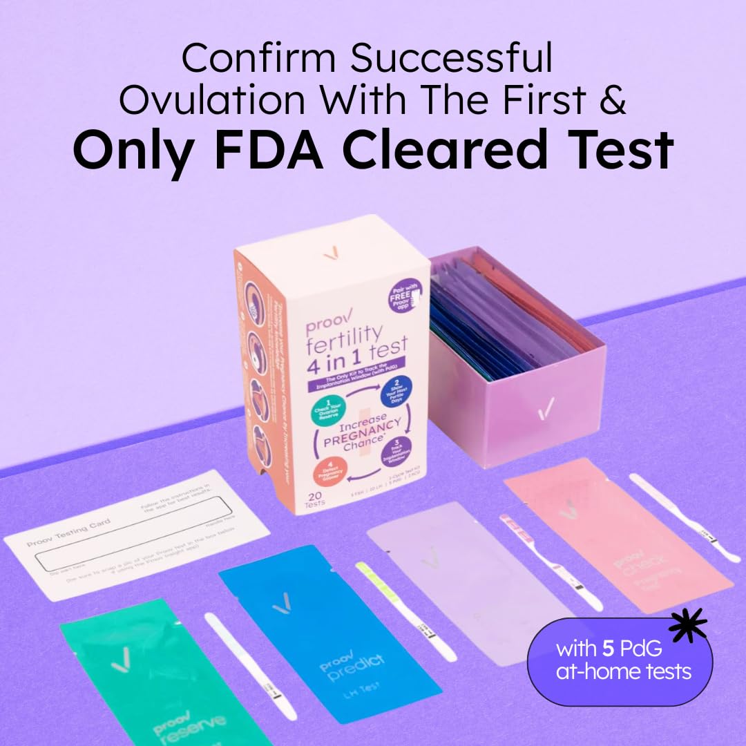 Proov hCG test strips enable early pregnancy detection at home.