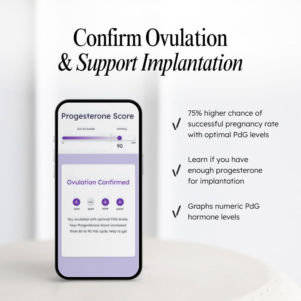 Proov Ovulation Score on app guides timing.