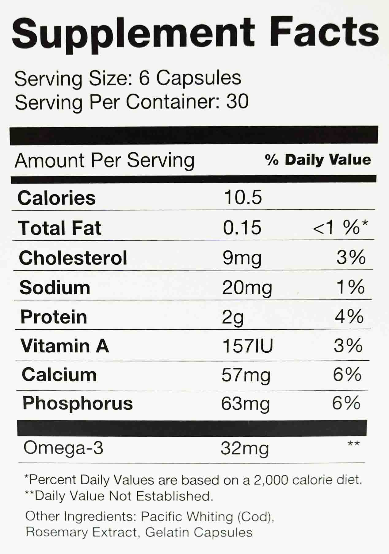 Proper Nutrition Seacure emphasizes omega-3 rich fish protein in the package.