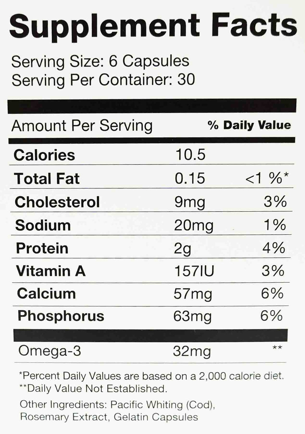 Proper Nutrition Seacure emphasizes omega-3 rich fish protein in the package.